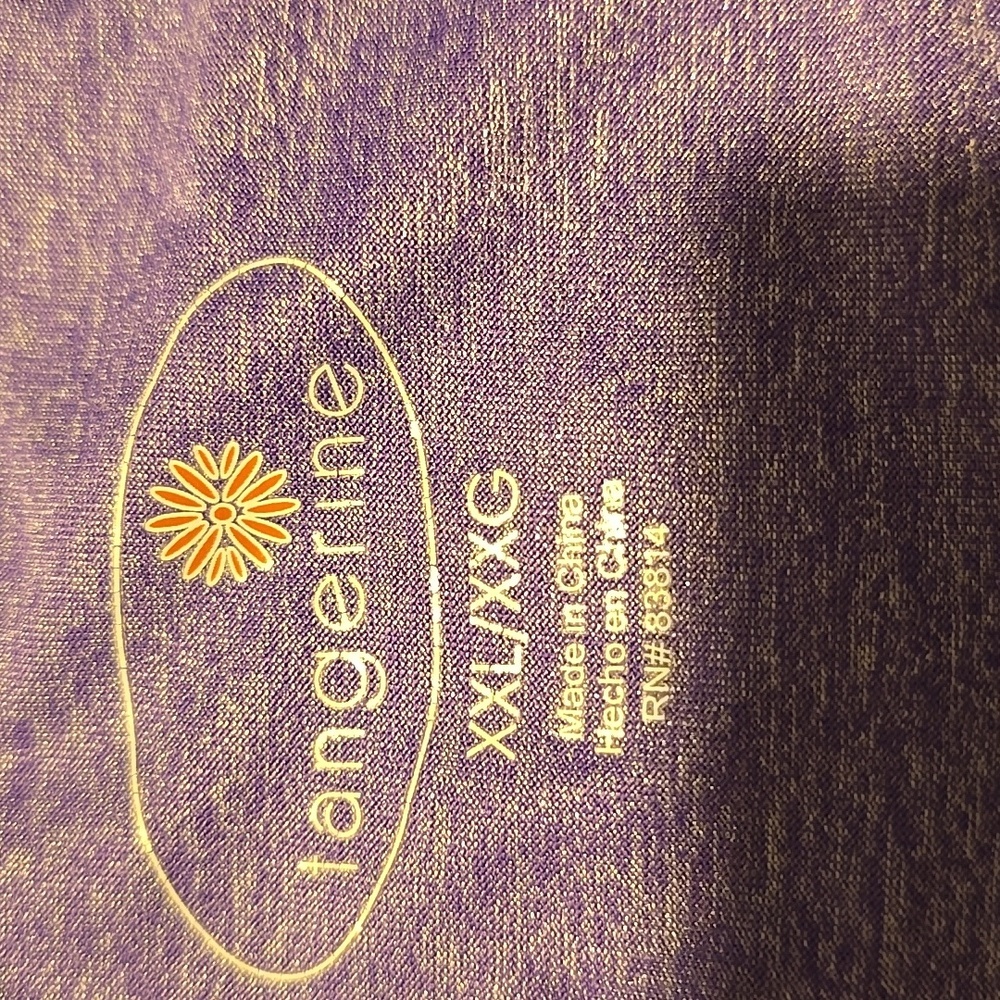 Tangerine Purple Ruched Active Top XXL - Picture 4 of 4